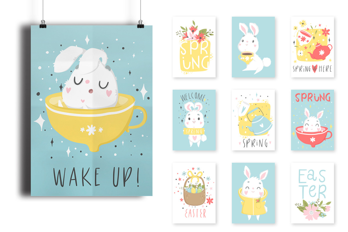 Easter Bunny - spring set, an Animal Illustration by Artnis (Photo 3 of 7)
