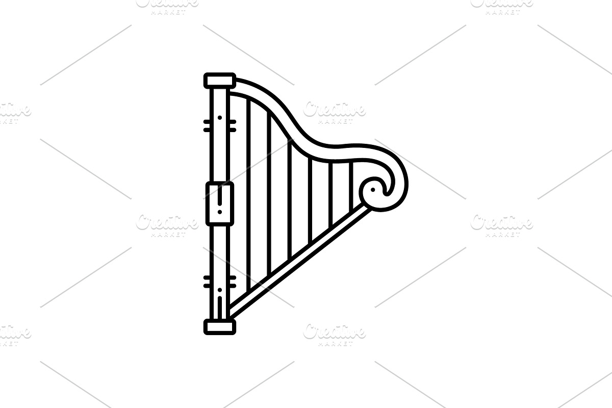 Harp lute icon, an Icon by Creative priyanka
