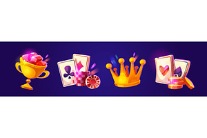 Casino cartoon icons, a Sport Illustration by art PVP - market