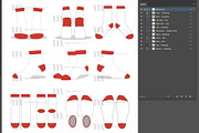 Quarter Ankle Socks - Template, an Apparel Mockup by Mark Anthony Media (Thumbnail 4 of 4)