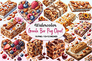 Granola Bar Watercolor Clipart, a Graphic by CitraGraphics (Thumbnail 1 of 4)