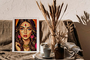 Colorful Abstract Women Wall Art, a Wallpaper Graphic by Helospace (Thumbnail 7 of 10)