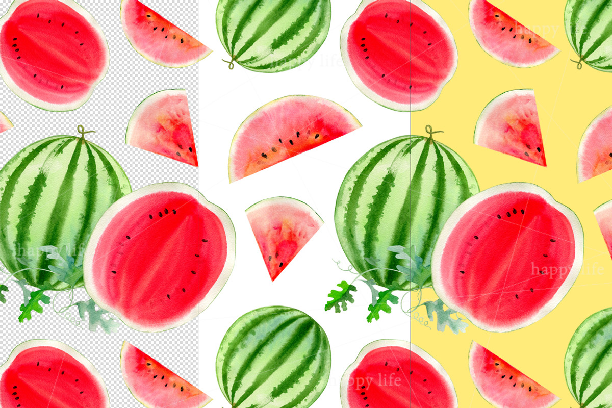 Watermelon watercolor kit, a Food Illustration by Elegantia (Photo 3 of 8)