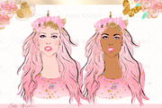 Unicorn Clipart-  Pink, an Illustration by Libby Wishes (Thumbnail 4 of 7)