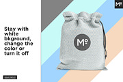 Drawstring / Burlap Jute Bag Mock-up, a Packaging Mockup by Mocca Mockups Store (Thumbnail 10 of 11)