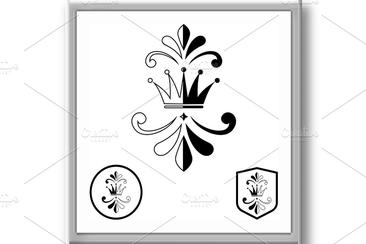 Black heraldic sign, logo, design, an Object Graphic by RODINA (Photo 3 of 3)