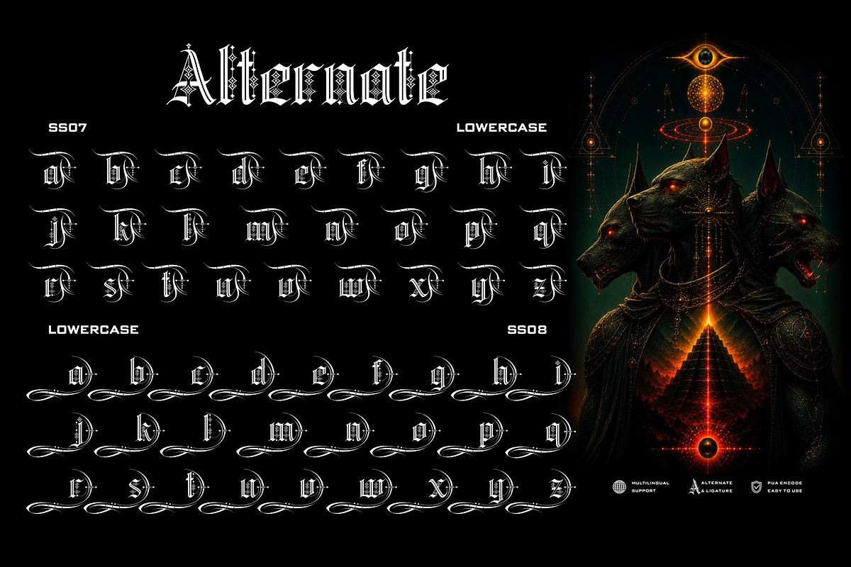 Magic Round Typeface, a Blackletter Font by alit design (Photo 15 of 18)