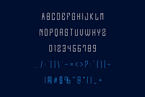 Lainener Tecno Line Font.