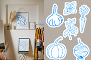 Vegetables Line art, a Food Illustration by Carpet Tapete Pretzel (Thumbnail 5 of 8)
