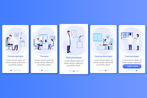 Doctors with patients app screen, an App Template by IMG visuals characters