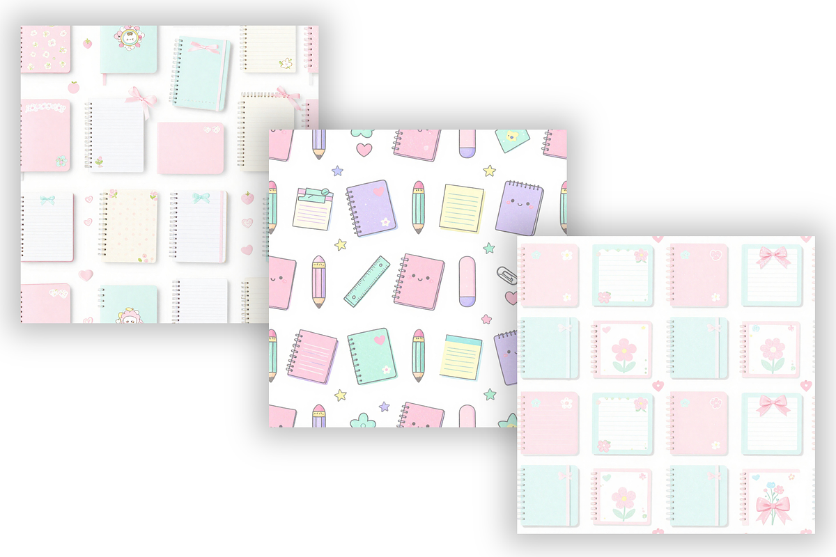 Cute Back To School Digital Paper, a Pattern Graphic by FloridPrintables (Photo 3 of 10)