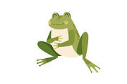Cute frog hunting for butterfly set, an Animal Illustration by Good Studio (Thumbnail 4 of 4)