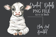 Cute Baby Cow Halloween Clipart, a Seasonal Illustration by Rose Art (Thumbnail 4 of 7)
