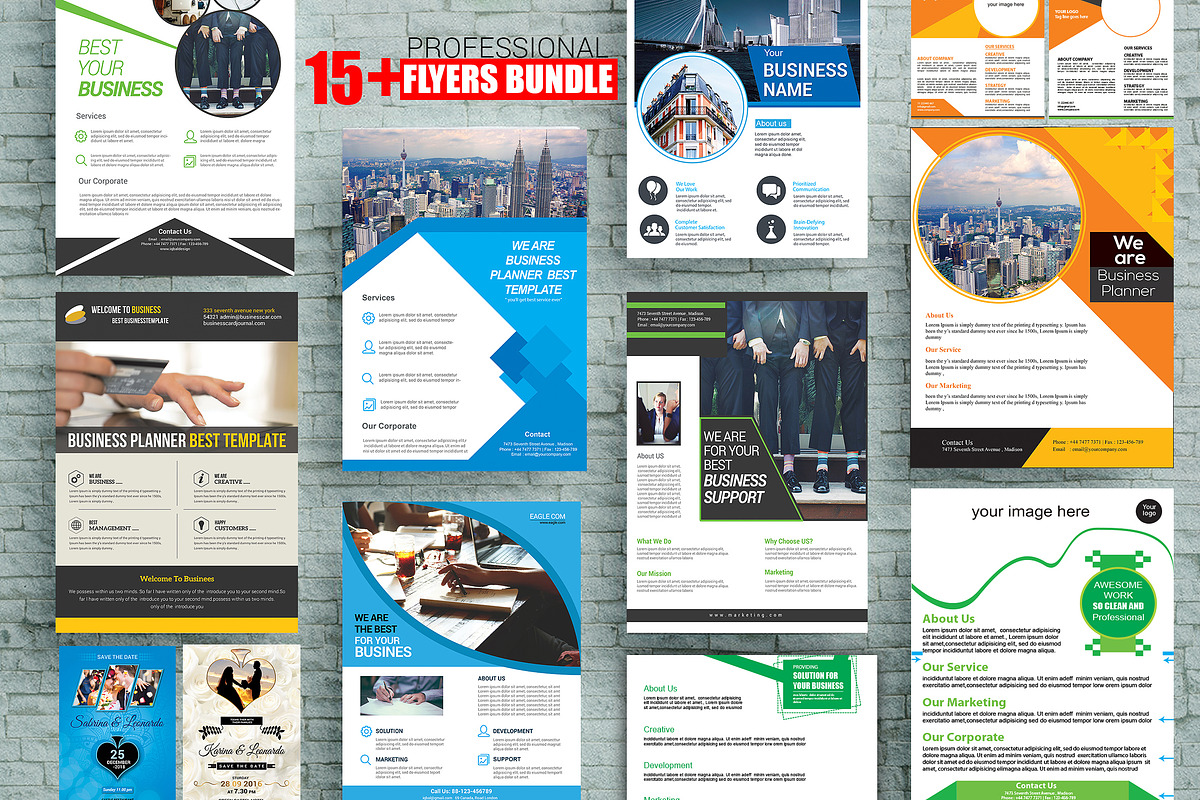 Flyers Bundle, a Flyer Template by artico