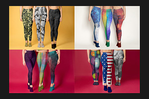 Three Girls Leggings Mock-Up Set