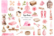 Watercolor yoga clipart. Yoga poses, a Healthcare Illustration by Art and Funny (Thumbnail 3 of 8)