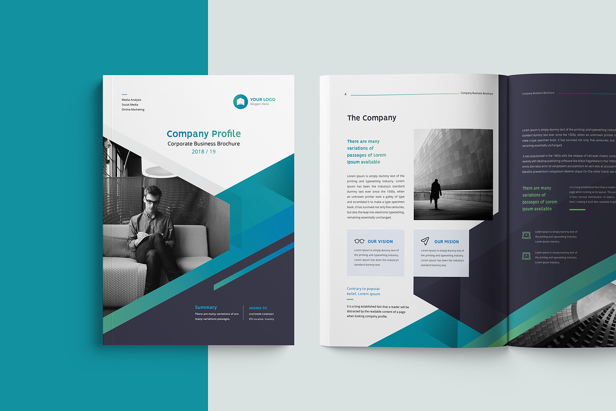 Clean & Modern Multipurpose Brochure, a Brochure Template by Pro-Gh (Photo 1 of 9)