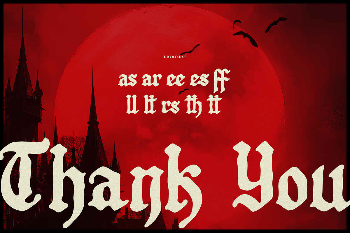 Xirstark | Blackletter Typeface, a Blackletter Font by Denustudios (Photo 12 of 12)