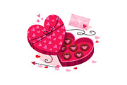 Valentine’s Chocolate Box, an Object Illustration by MISS CHATZ (Thumbnail 1 of 3)