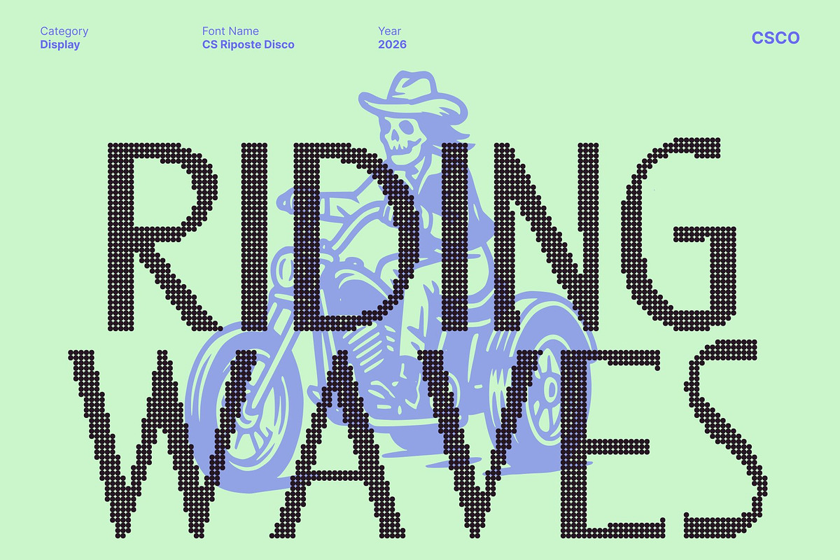 CS Riposte Disco, a Sans Serif Font by Craft Supply Co. (Photo 5 of 8)