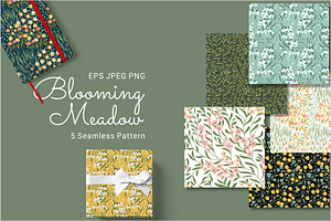 BLOOMING MEADOW Seamless Pattern