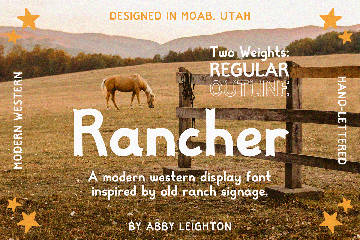 RANCHER by Abby Leighton, a Font by Abby Leighton Studio (Photo 1 of 5)