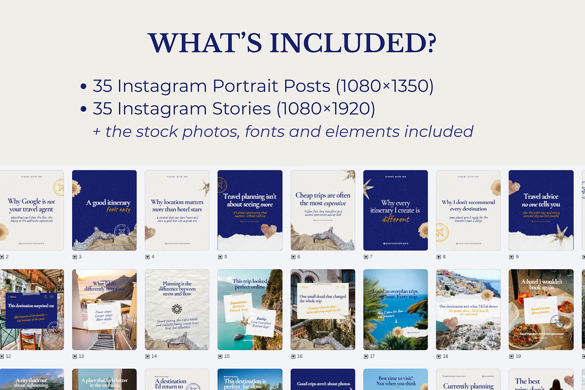 Scrapbook Travel Business Instagram, a Social Media Template by Anna Design Studio (Photo 2 of 10)