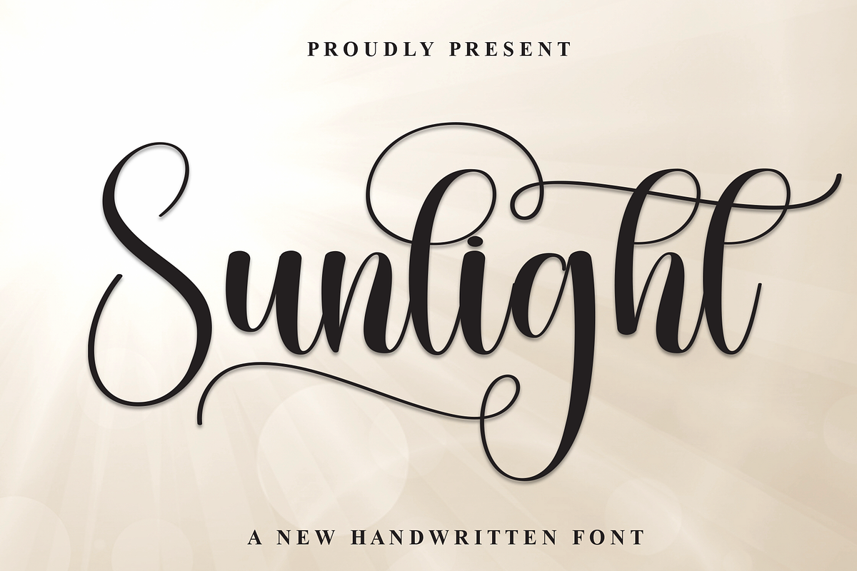 Sunlight | Script Font, a Handwritten Font by Scratchones (Photo 1 of 9)