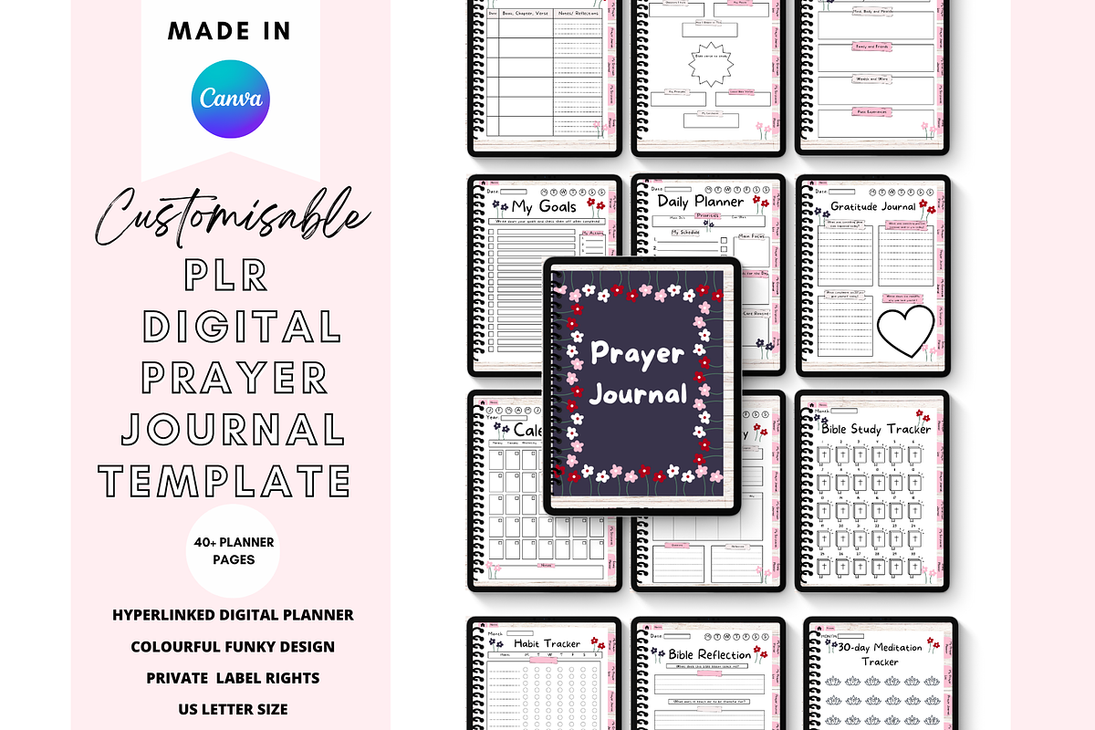 Canva Digital Prayer Journal, a Stationery Template by DigitalbossCreations (Photo 1 of 8)