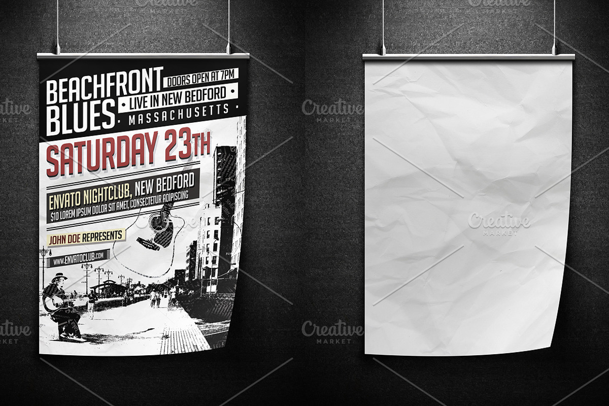 Dark Poster Mockup, a Print Template by CREATIVE DUDE (Photo 6 of 6)