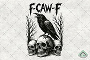 Crow Raven PNG, F-CAW-F, an Illustration by Craft Nest (Thumbnail 1 of 5)