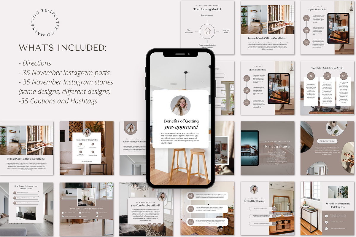November Real Estate Instagram Posts, a Social Media Template by Marketing Templates Co. (Photo 7 of 9)