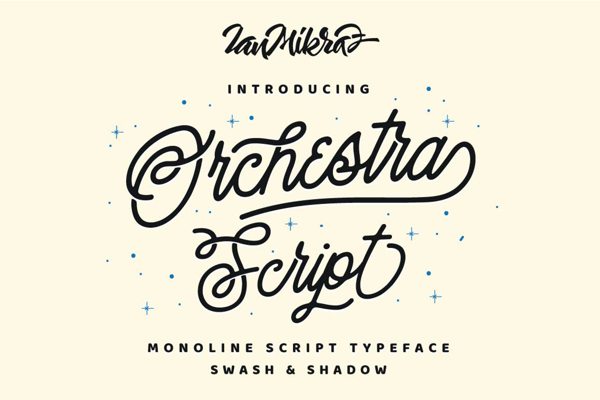 Orchestra Script - Monoline Typeface preview 2
