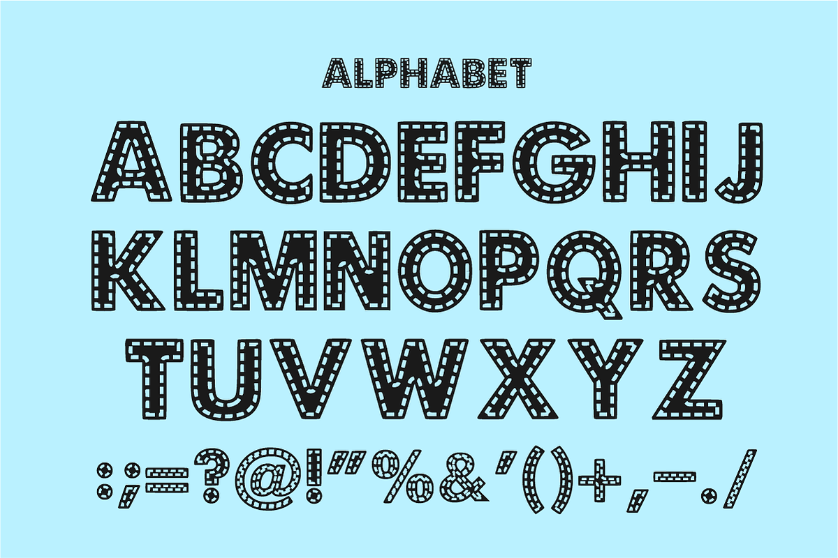 Dotted Lines - Playful Craft Font, a Sans Serif Font by Sahira Studio (Photo 6 of 7)