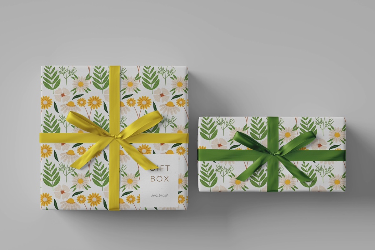 Gift Box Mockup, a Packaging Mockup by Tokobeta (Photo 5 of 8)