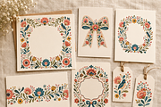 Floral Modern Folk clipArt Whimsy, a Decorative Illustration by HeavensStar (Thumbnail 3 of 6)