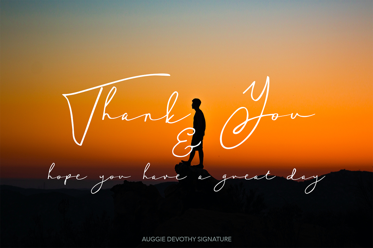 Auggie Devothy Signature, a Script Font by madeDeduk (Photo 15 of 15)