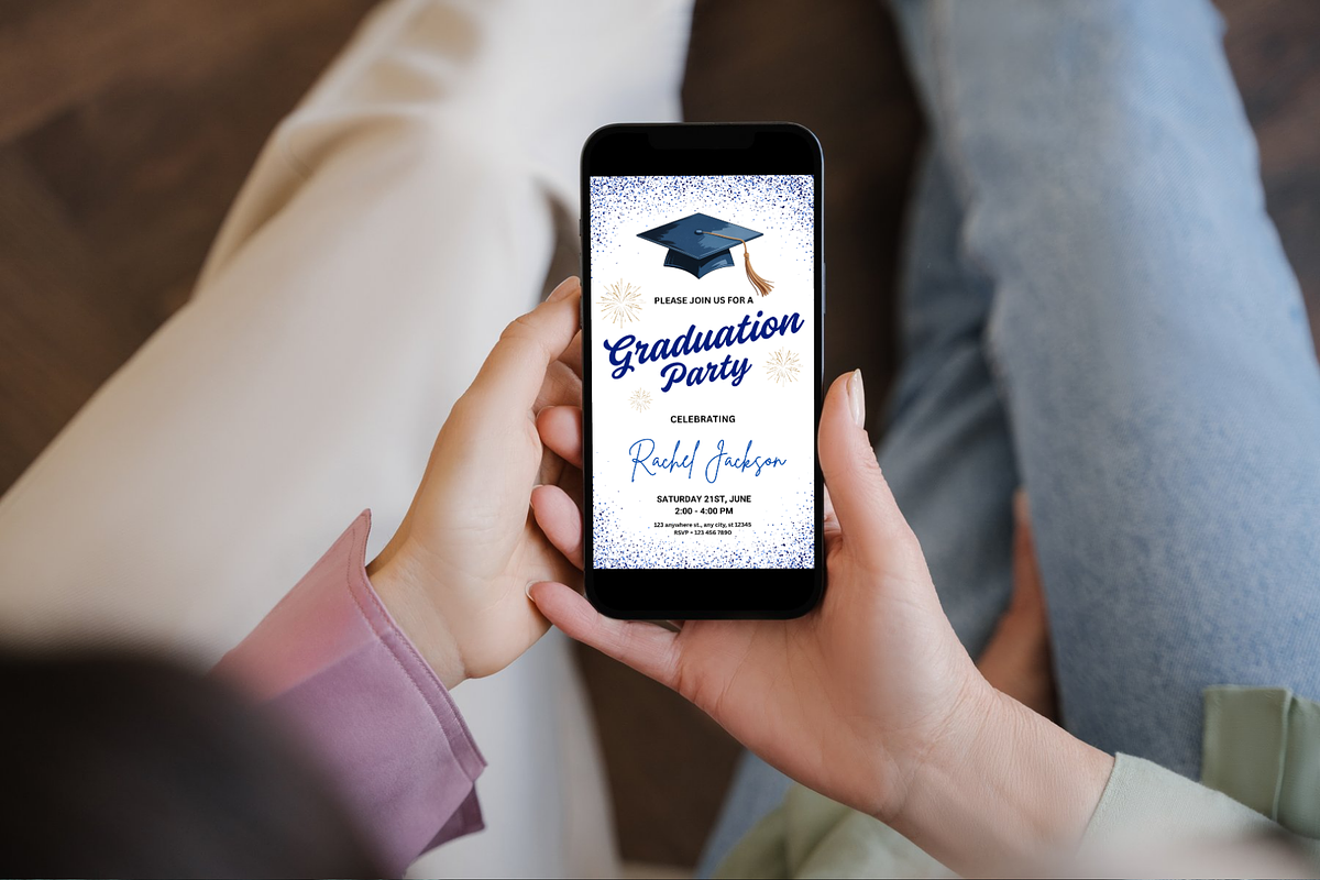 Blue Graduation Invitation, an Invitation Template by Earth5168 (Photo 3 of 9)