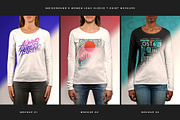 Women Long Sleeve T-Shirt Mockups, a Shirt Mockup by Indieground Design Inc. (Thumbnail 2 of 5)