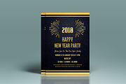 Happy New Year 2018 Invitations, a Card Template by Madhabi Studio (Thumbnail 5 of 5)