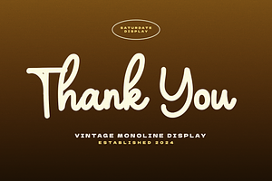 Saturdate - Monoline Script Font