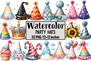 Party Hats, an Illustration by Design Market
