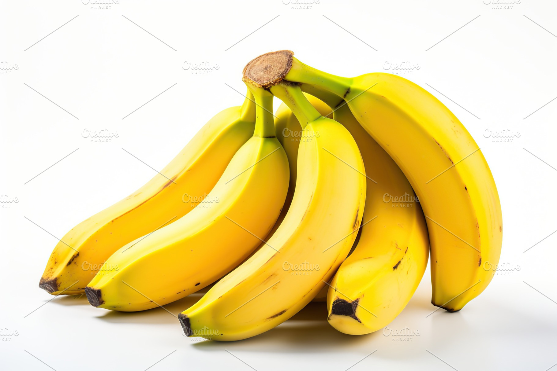 Bananas isolated on white background, a Food & Drink Photo by AlyaAnd