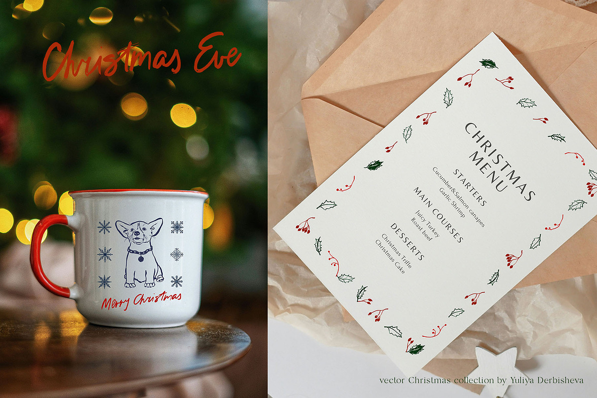 Christmas vector illustration doodle, an Object Illustration by Yuliya Derbisheva (Photo 6 of 12)