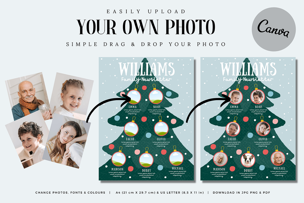 Christmas Newsletter Canva Template, a Stationery Template by SarenkaDesignShop (Photo 3 of 6)