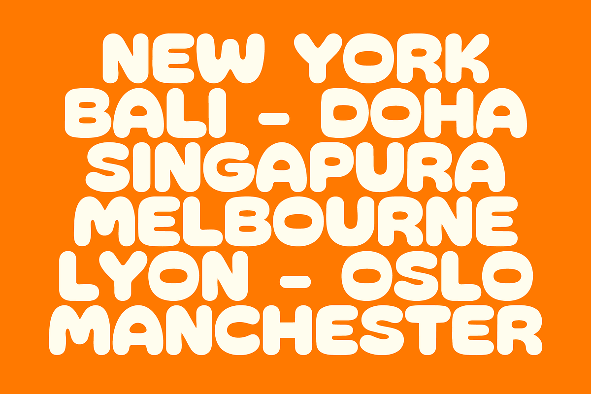 Osora | Bold Bubble Font, a Sans Serif Font by Koplexs Studio (Photo 4 of 10)