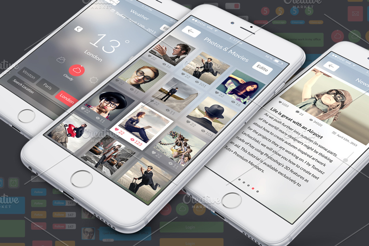 UI Mobile Creative APP, an App Template by Alireza Farzad (Photo 5 of 7)