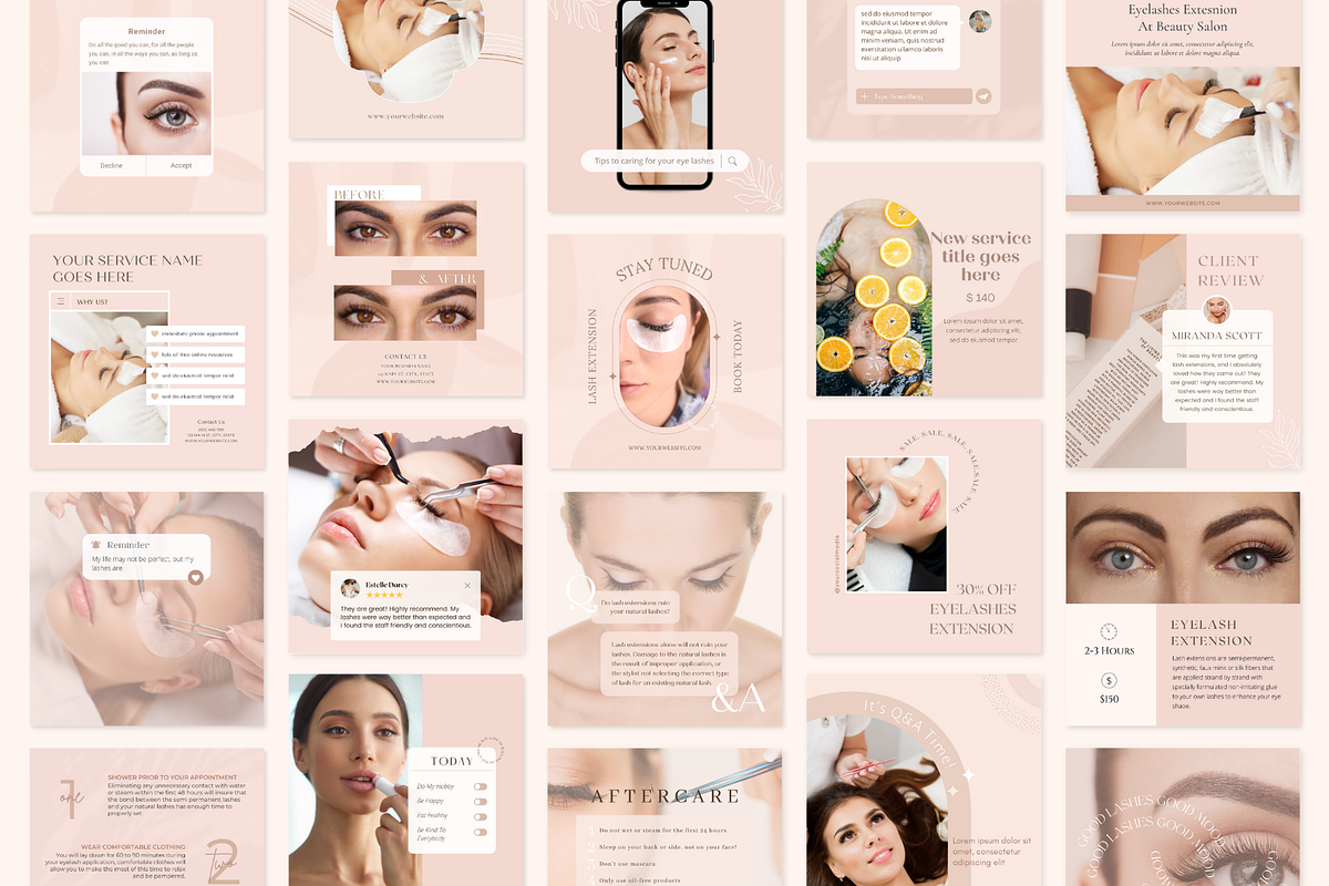 Lash Instagram Post Template, a Social Media Template by ShopRShop (Photo 7 of 9)