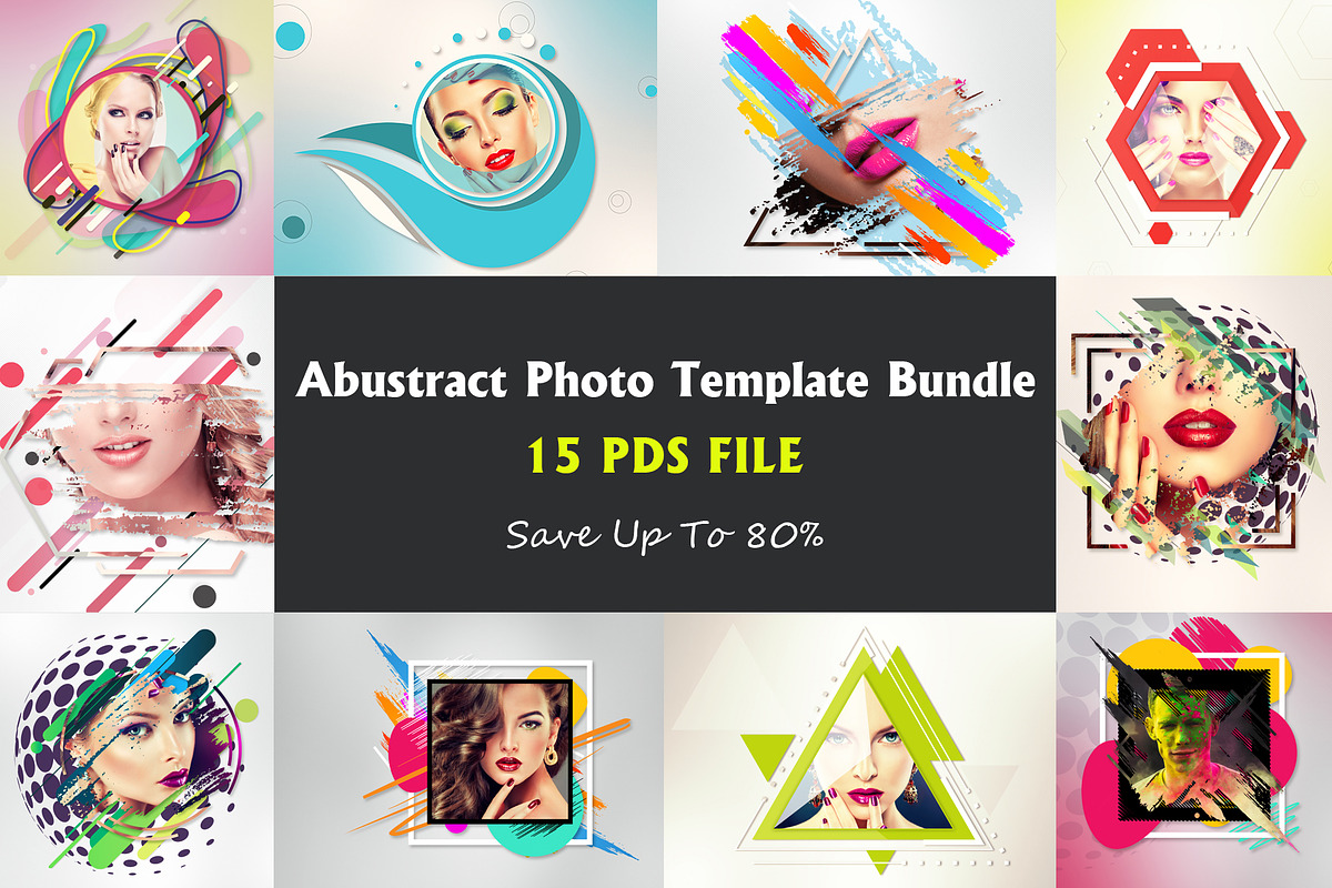 Abustract Photo Template Bundle, a Templates & Theme by Graphic_Art (Photo 1 of 6)