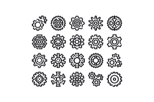 Gears collection illustrating, an Object Graphic by pikepicture